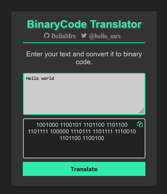 Binary code translator